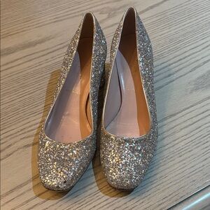 Kate Spade New York  Silver Glitter Women's Pumps 6